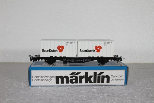 [MAR-4770] Märklin 4770 - Wagon porte-conteneurs "ScanDutch" DB - HO   (Ancien boitage)