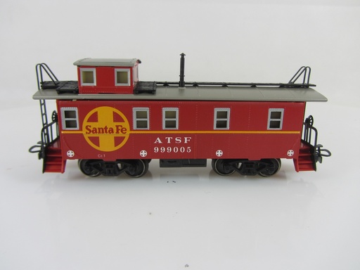 [MAR-4777] Märklin 4777 - Wagon d'accompagnement de train marchandises style Caboose à 4 essieux USA ATSF - HO - (Ancien boitage) 