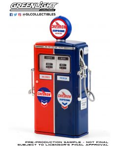 [GRE-14090C] Greenlight 14090C - Double pompe à essence pour garage "Chevron Gasoline" - 1/18 