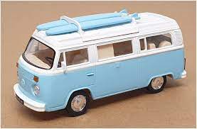 [NOR-841100] Norev - Volkswagen T2b Combi Camper Van - 1973 - Bleu clair et blanc - 1/43  