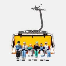 [JC-54100] JC 54100 - 6 Figurines assises sans skis  - 1/32