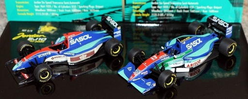 [MIN-402 109394] Minichamps 402 109394 - Coffret "2/5" de 2 Formule 1 Jordan Hart  1993 et 1994 -1/43 - Limité à 3666 pièces