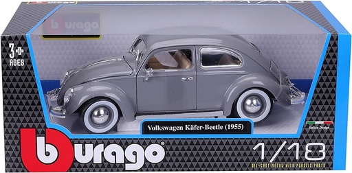 [BUR-1812029-GY] Burago - Volkswagen Coccinelle 1955 - Grise - 1/18  