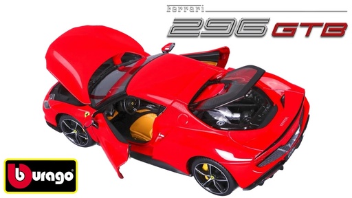 [BUR-1816018-R] Burago - Ferrari 296 GTB - Rosso Corsa -1/18 