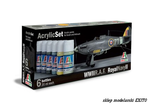 [ITA-444AP] Italeri Acrylic Set - 6 pces - WWII RAF Royal Navy II