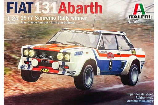 [ITA-510003621] Italeri Fiat 131 Abarth 1/24 - 1977 San Remo Rally Winner