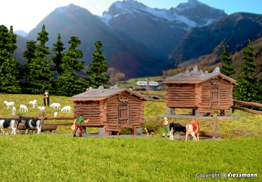 [KIB-37028] Kibri 37028 - Granges avec enclos (2 pièces) (CH) - N 