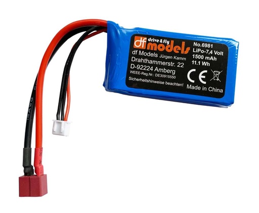 [DF-6981] DF 6981 - Accu LiPo - 7,4 Volt - 1500 mAh - 11,1 Wh