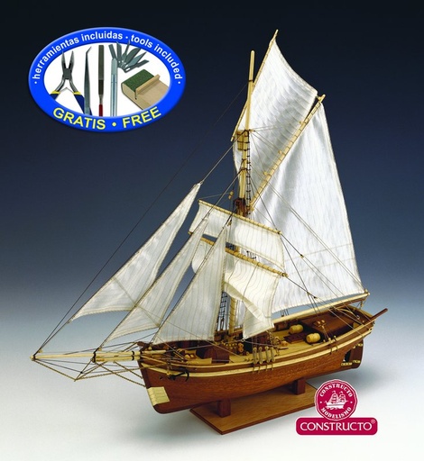 [CON-80704] Bateau Gjoa - Kit de construction en bois - 1/64 - Constructo 80704 - Outillages inclus  
