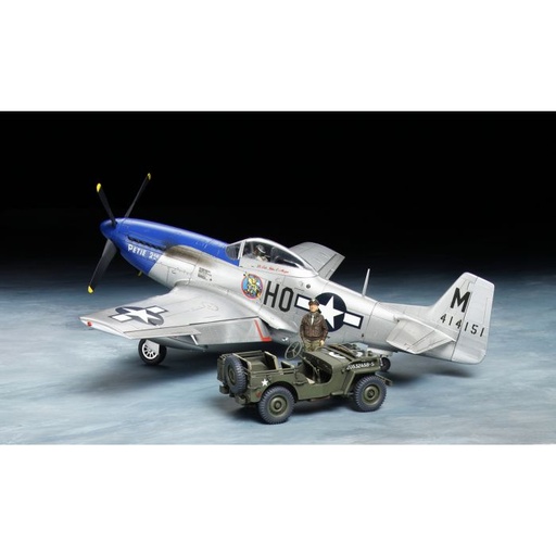 [TAM-25205] Tamiya 25205 - P-51D Mustang + 1/4-ton 4X4 Light Véhicule - 1/48 