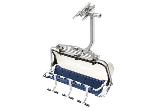 [JC-86250] JC 86250 - Télésiège 6 places Bleu/Gris avec capot transparent - 1/32  