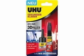 [UHU-45802] UHU Colle 3 secondes  -Ultra forte (2 produits) - 9g + 3g  