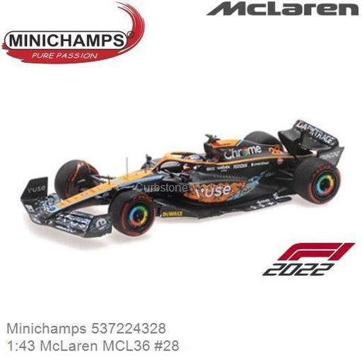 [MIN-537224328] Minichamps - McLaren F1 Team MCL36 - #28 - O. Piastri - Abu Dhabi test 2022 - Limited Edition 192 pcs - 1/43  