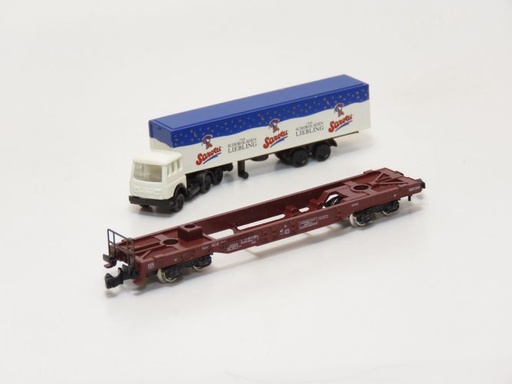 [MAR-82270] Mini-Club 82270 - wagons à ferroutage "Sarotti" (avec camion-tacteur) - DB - "Z"        