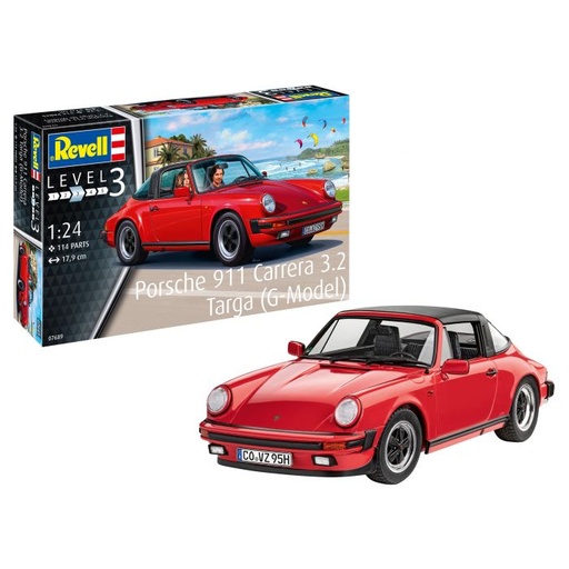 [REV-07689] Revell 07689 - Porsche 911 Carrera 3.2 Targa - G-Model) - 1/24 - 17.9 cm long - 114 pièces 