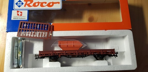 [ROC-46321BN] Roco 46321BN - Chariot à ranchers "Service de construction" avec Benne - SBB-CFF - HO - Série spéciale Suisse  
