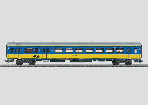 [MAR-42651] Märklin 42651 - Voiture Inter-City BKD des Chemins de fer néerlandais (NS) - 2ème classe avec cuisine et compartiment à bagages - HO     