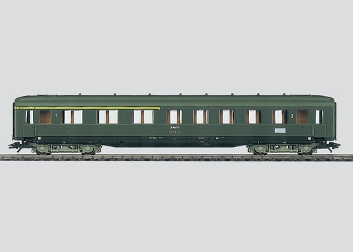 [MAR-43215] Märklin 43215 - Voiture voyageurs pour train rapide - 1ère et 2éme classe - SNCF - HO    