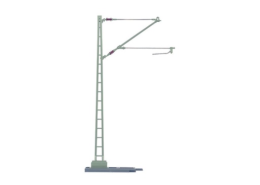 [MAR-5633] Märklin 5633 - Poteau d'alimentation de Caténaire avec support (Poteau et bras de support en métal) - Hauteur 25,5 cm -  Echelle I  