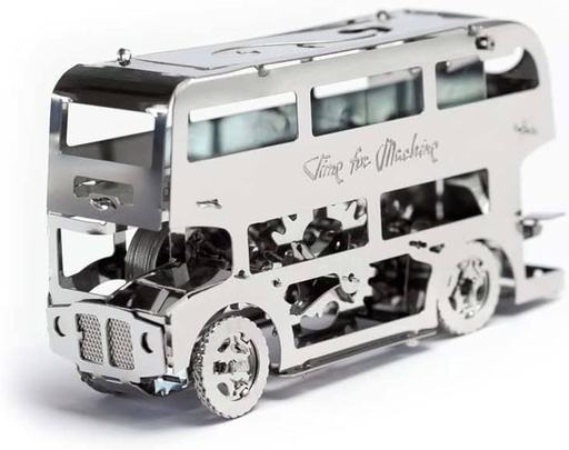 [T4M-38028] Time for Machine - Cute Double-Decker 3D - Construction mécanique en métal (79 pces) - 90x30x52 mm 