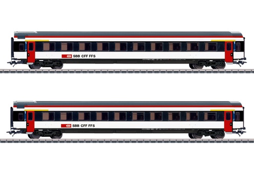 [MAR-42154] Märklin 42154 - Coffret 2 voitures voyageurs grandes lignes EW IV A - 1ère classe - SBB-CFF-FFS - HO 