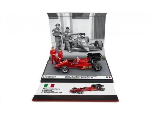 [BRU-S24/01 - 125/200] Brumm - Ferrari 126 C4 - Présentation à Fiorano - 1984 - M. Alboreto + R. Arnoux (avec pilotes) - 1/43 - Edition limitée N° xxx/200