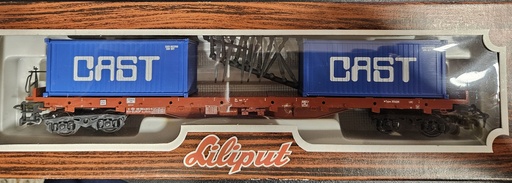 [LIL-201 90] Liliput 201 90 - Wagon porte-containers à ranchers "Cast" - HO  