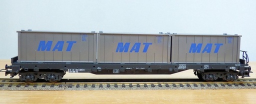 [LIL-201 11] Liliput 201 11 - Wagon porte-containers "MAT" - ÖBB - HO    