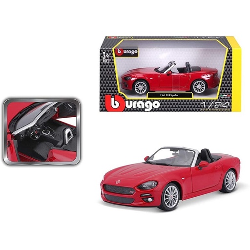 Burago - Fiat 124 Spider Rouge 1/24