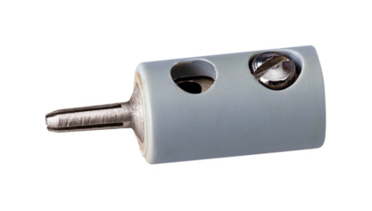 [BRA-3007] Brawa 3007 - Fiche Banane mâle (2,5mm diamètre) - Grise