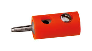 [BRA-3006] Brawa 3006 - Fiche Banane mâle (2,5mm diamètre) - Orange 
