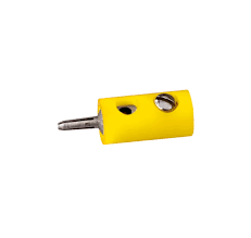 [BRA-3001] Brawa 3001 - Fiche Banane mâle (2,5mm diamètre) - Jaune 