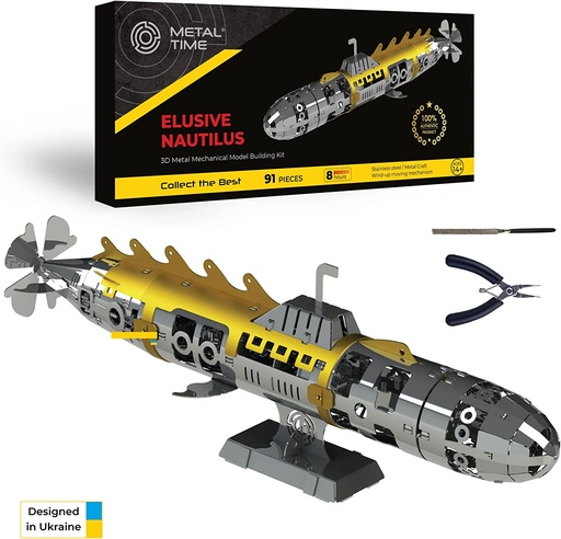 [MTW-026055] Metal Time - Sous-Marin Nautilus 3D (91 pces)