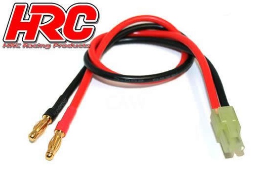 [HRC-9112] HRC - 9112 - Câble de charge Mini Tamiya - 300mm - Connecteur Gold - Fiches bananes