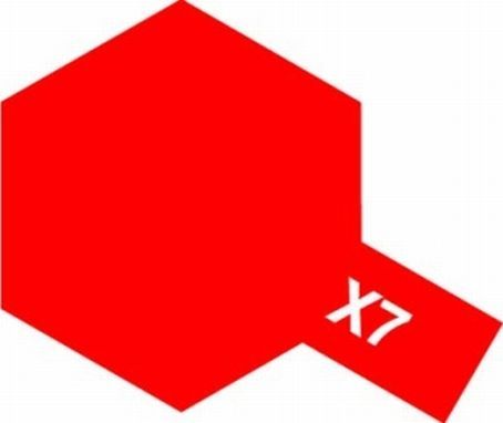 [TAM-81507] Tamiya X-7 - Peinture acrylique - Rouge