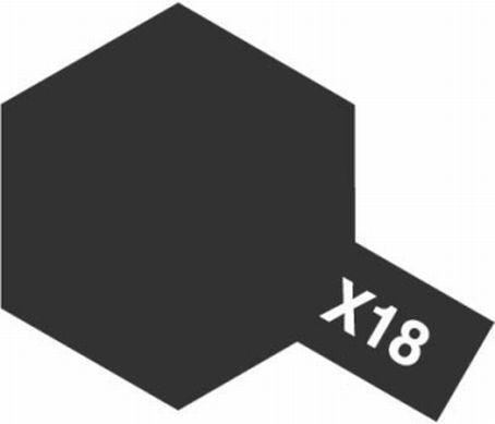 [TAM-81518] Tamiya X-18 - Peinture acrylique - Noir semi-brillant