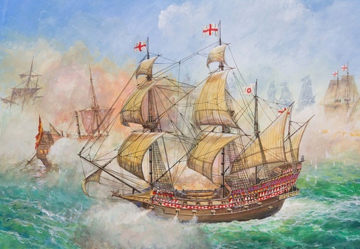 [ZVE-6500] Zvezda 6500 - Navire anglais Revenge - 1/350 - 78 pièces - 12.5 cm de longueur