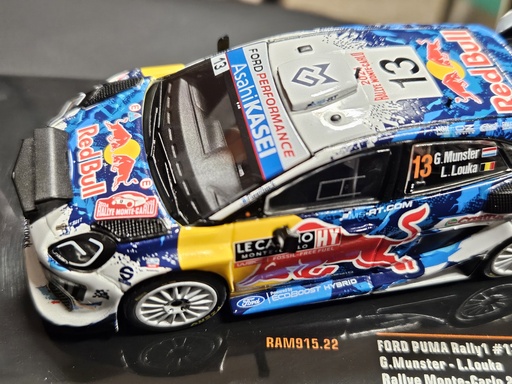 [RAM915] IXO - Ford Puma Rally1 - Rallye Monte-Carlo 2024 - #13 - Munster/Louka - 1/43