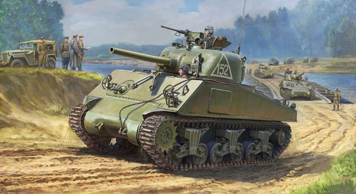 [ZVE-3702] Zvezda 3702 - Char américain M4 A2 (75mm) Sherman - 1/35 (decals pour version Russe ou Américaine)