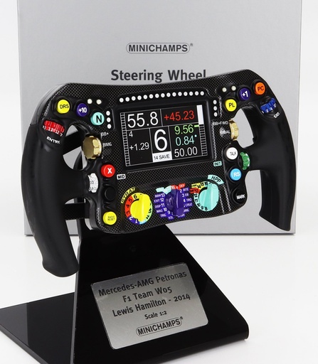 [MIN-247140044] Minichamps - Volant Mercedes AMG Petronas F1 Team W05 - Lewis Hamilton - 2014 - Échelle 1/2