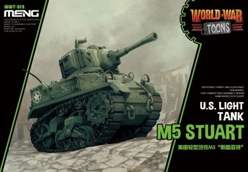 [MEN-WWT-012] Meng Model -Char de combat léger américain M5 Stuart - Cartoon Model