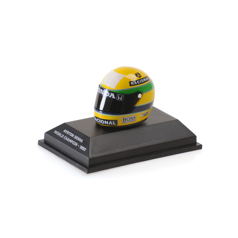 Minichamps - Casque Ayrton Senna - World Champion - 1990 - 1/8 - 30th Anniversary Collection 1994 - 2024 (decalques fournis pour finition)
