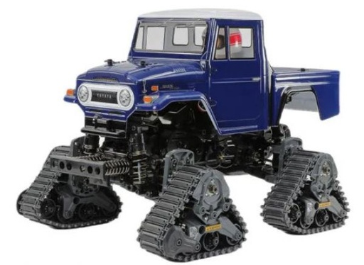[TAM-58704A] Tamiya 58704A - Toyota Land Cruiser 40 Quadtrack - Chassis GF-01FT - Radio-commandée - 1/12 (À construire) Le châssis à 4 roues motrices est équipé d'un moteur central et d'un différentiel avant/arrière - Sans radio-commande/accu/chargeur