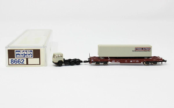 [MAR-8662] Mini-Club 8662 - Wagon à ferroutage avec semi-remorque "Stiebel Eltron" et tracteur - DB - "Z"