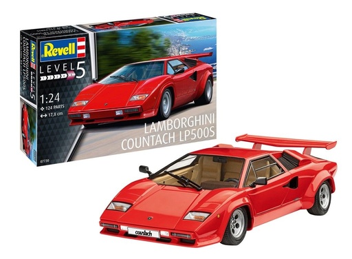 [REV-07730] Revell 07730 - Lamborghini Countach LP500S - 1/24 - 17.8 cm long - 124 pièces