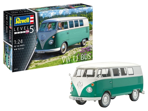[REV-07675] Revell 07675 - Bus VW T1 - 1/24 - 18 cm long - 146 pièces