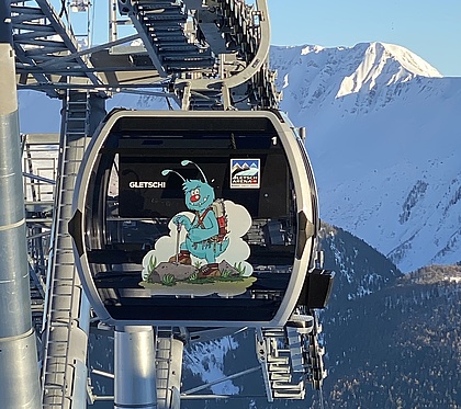 [JC-84186-2] JC 84186-2 - Télécabine Omega IV "Riederalp Gletschi" - Grise - 1/32