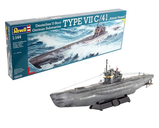 [REV-05100] Revell 05100 - Sous marin allemand Type VII C/41 "Atlantic version" - 1/144 - 46.7 cm long