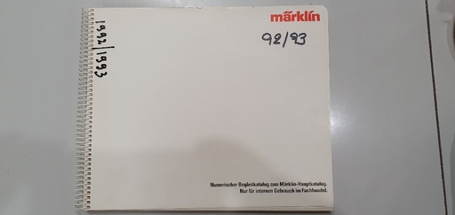 [OKAZ-MAR-KAT-1992] Catalogue Märklin 1992/93 pour détaillants - État correct - Avec annotations manuscrites (Occasion vérifiée)