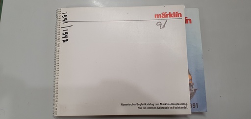[OKAZ-MAR-KAT-1991] Catalogue Märklin 1991/92 pour détaillants - État très bon - Avec annotations manuscrites - Avec nouveautés 1991 et brochures des modèles d'exportation (Occasion vérifiée)
